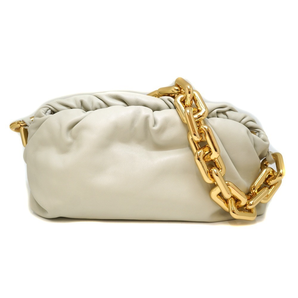 Bottega Veneta Shoulder Handbag Leather Off White